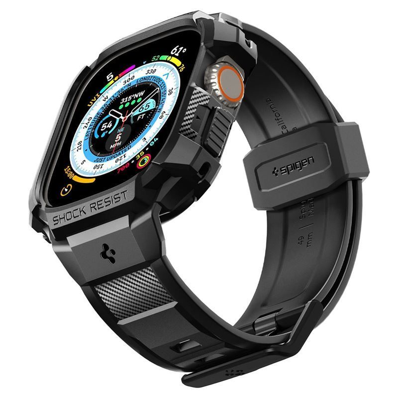 Spigen Rugged Armor Pro, black - Apple Watch Ultra 2/Ultra 49mm