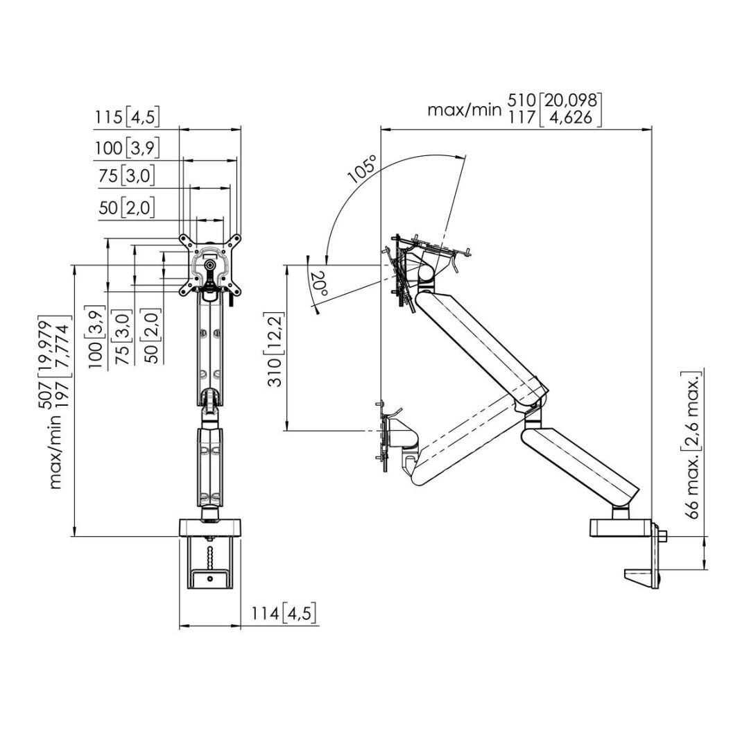 Vogel's MOMO 4138 Monitor Arm Motion Plus Black