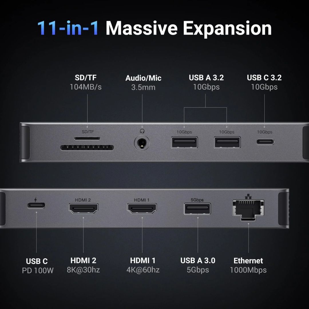 UGREEN Revodok Pro 211 11-in-1 Docking Station Grey