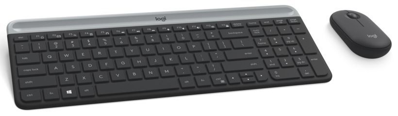 Logitech MK470 Slim Wireless Keyboard and Mouse Combo Black/Silver DE