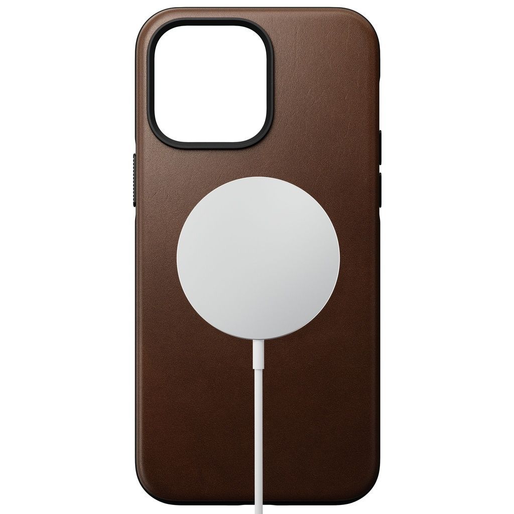 Nomad Modern Leather Case iPhone 14 Pro Max Rustic Brown