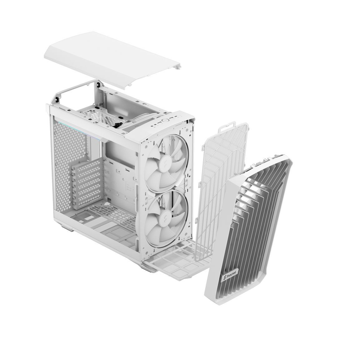 Fractal Design Torrent Compact RGB Tempered Glass White TG clear tint