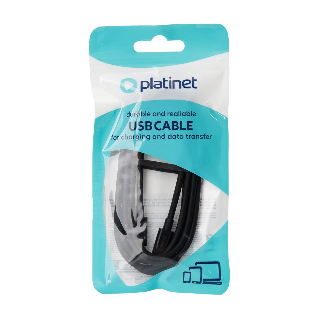 Platinet USB-C to USB-C 100W Cable 1,5m Black