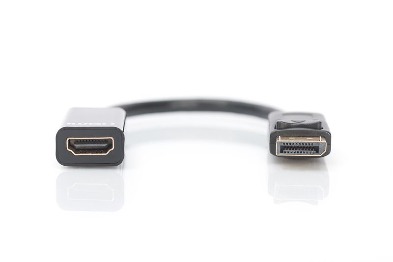 Assmann DisplayPort - HDMI Adapter/Converter cable 0,15m Black