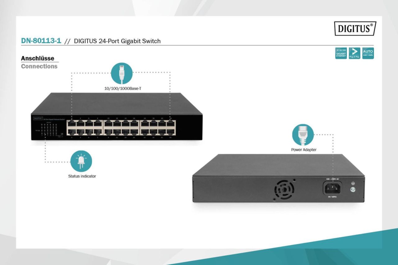 Digitus DN-80113-1 24-Port Gigabit Switch