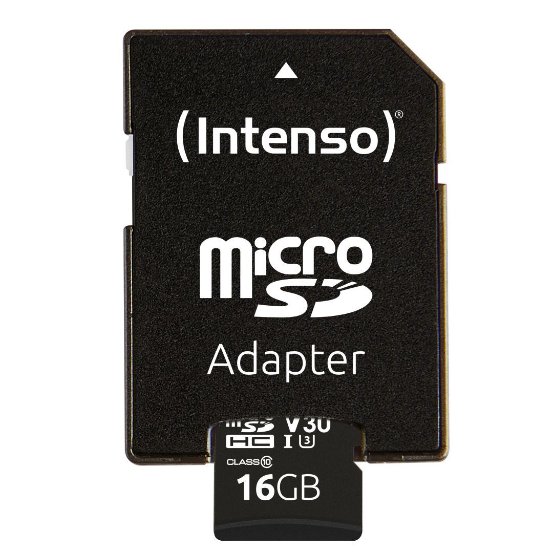 Intenso 16GB MicroSDXC UHS-I Professional Class 10 U3 V30 + adapterrel