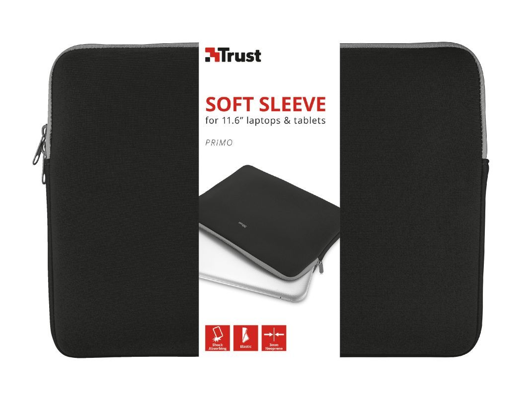 Trust Primo Soft Sleeve for laptops & tablets 11,6" Black