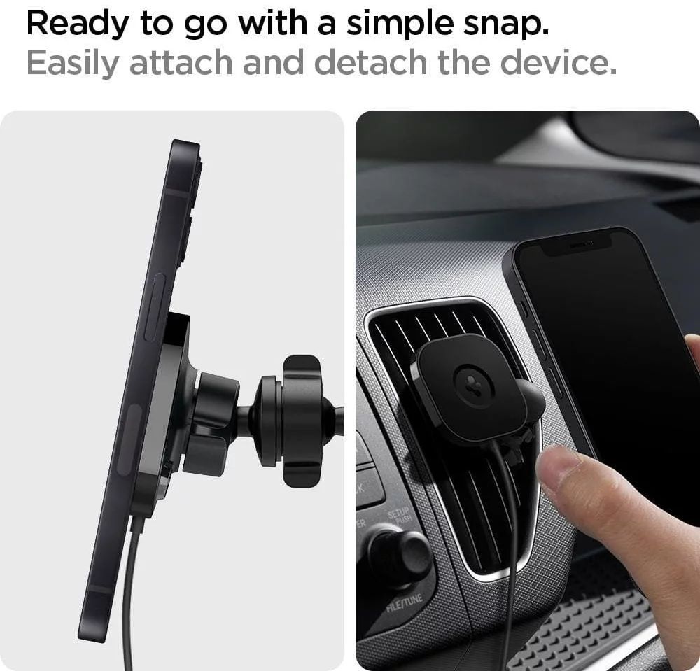 Spigen OneTap MagSafe Car Mount ITS12W Black