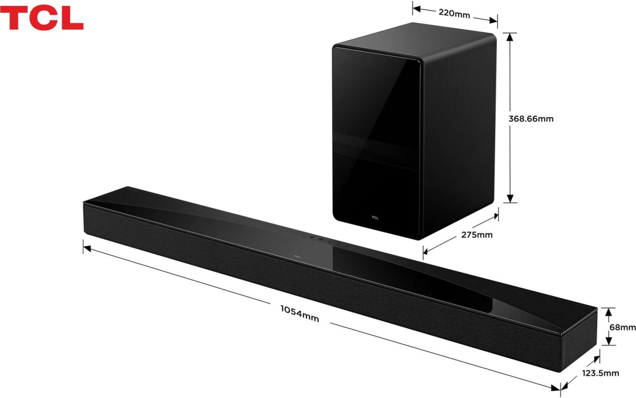 TCL Q75HE Soundbar Black