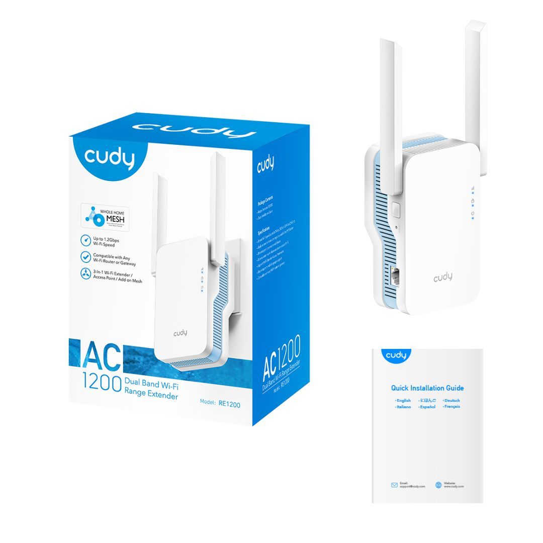 Cudy RE1200 AC1200 Dual Band Range Extender