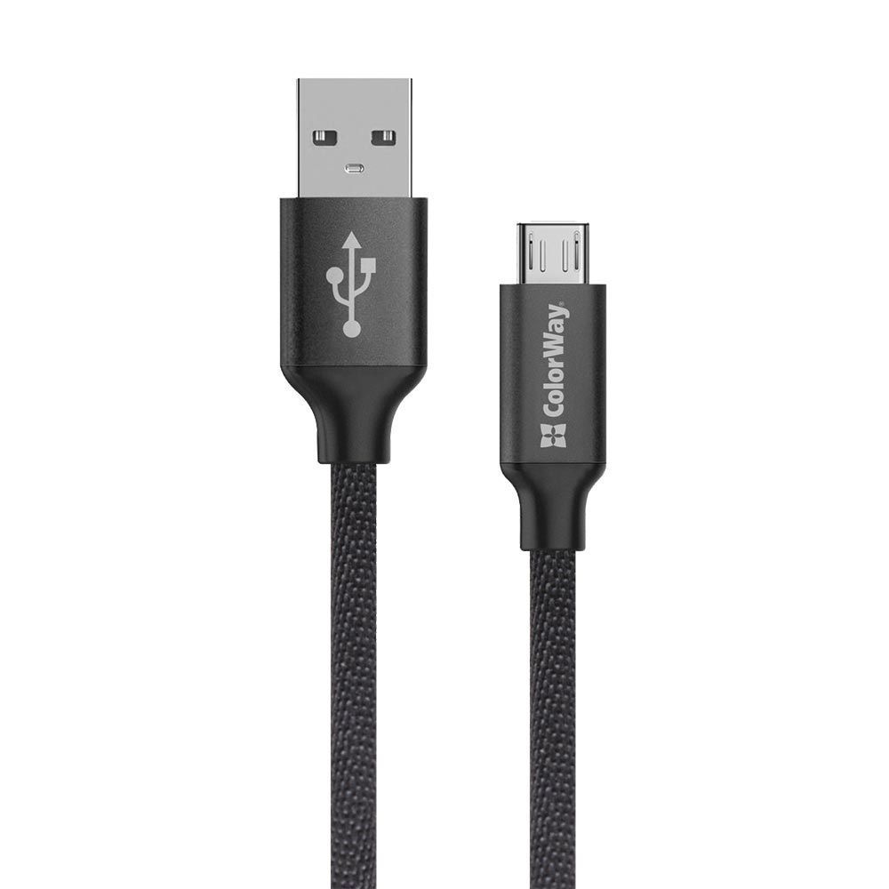 ColorWay USB-A to MicroUSB 2.4A cable 2m Black