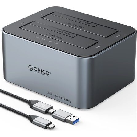 Orico 6626C3-C-V1-EU-GY 2,5"/3,5" HDD/SSD Docking Station Silver