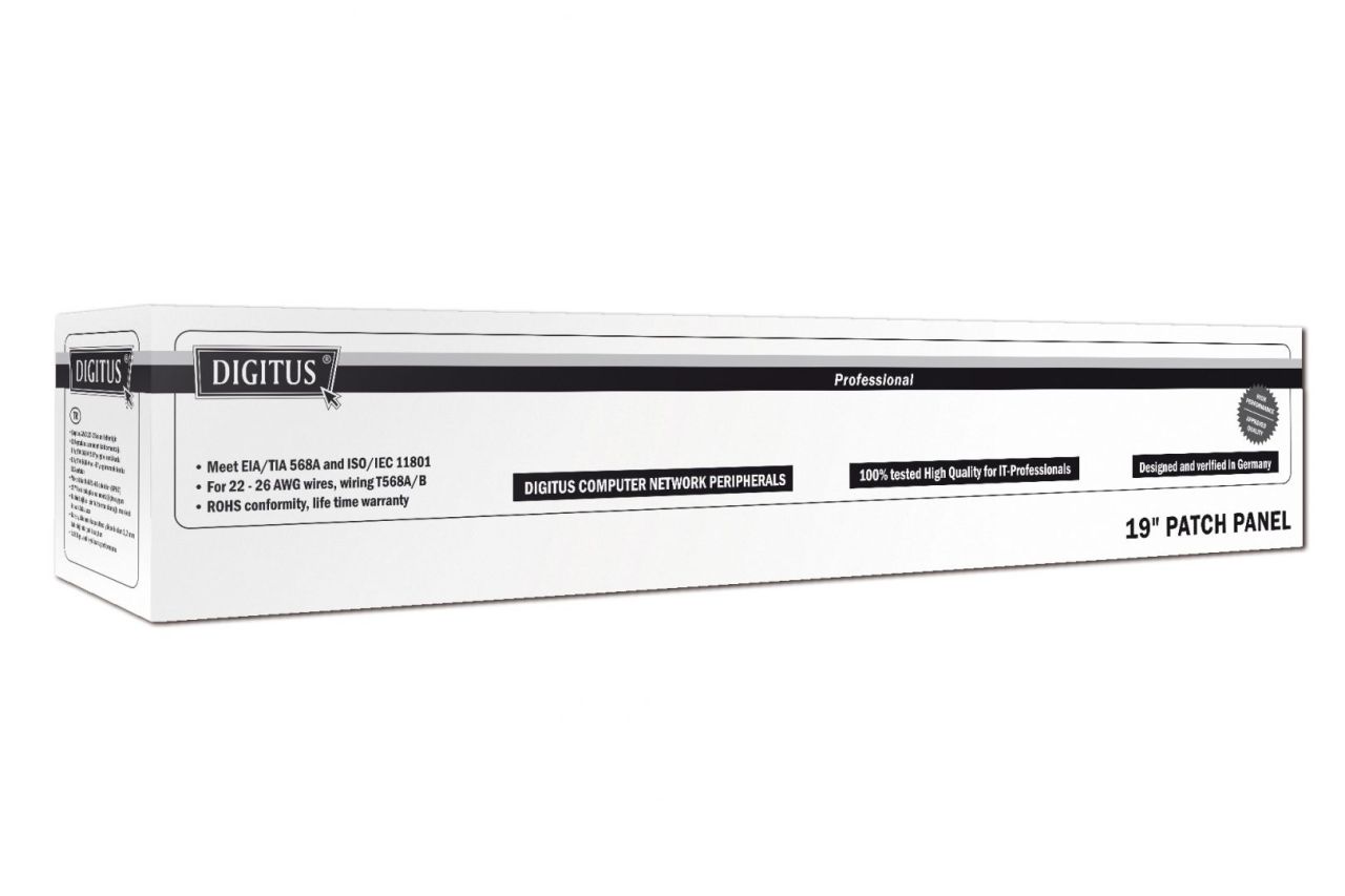 Digitus 24-port Patch Panel 1U Grey