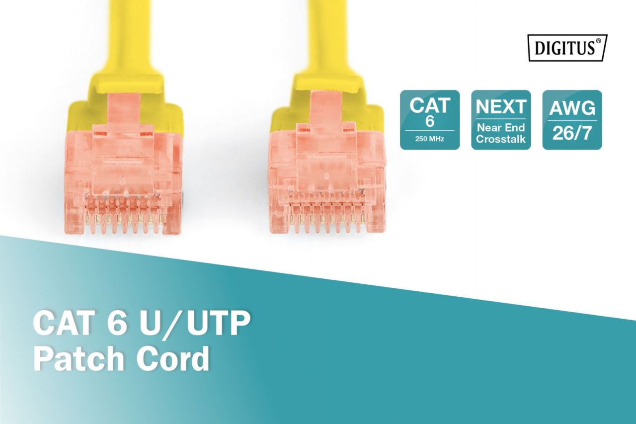 Digitus CAT6 U-UTP Patch Cable 2m Yellow