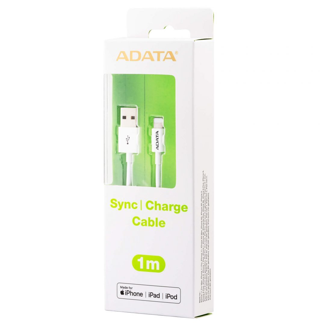 A-Data Sync and Charge Lightning cable 1m White