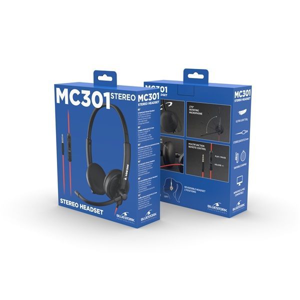 Bluestork MC301 Office Headset Black