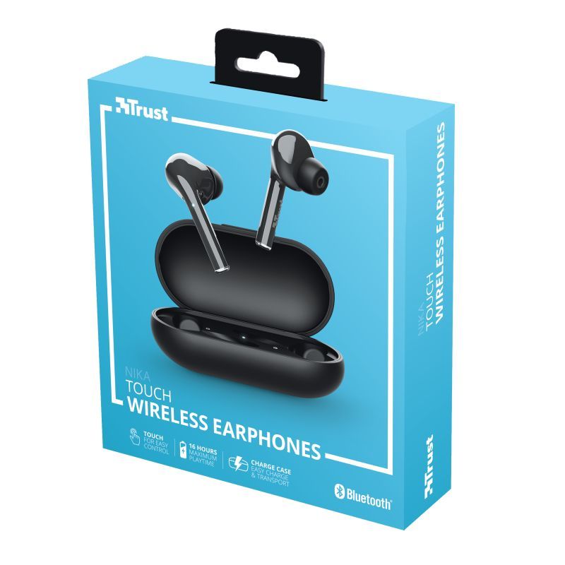 Trust Nika Touch Bluetooth Wireless Earphones Black