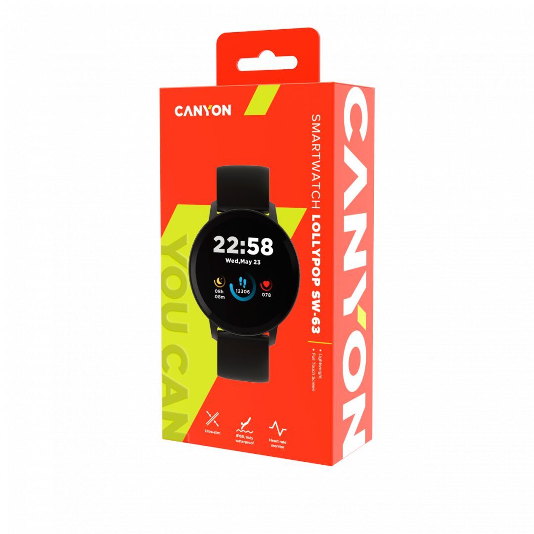 Canyon SW-63 Lollypop SmartWatch Black