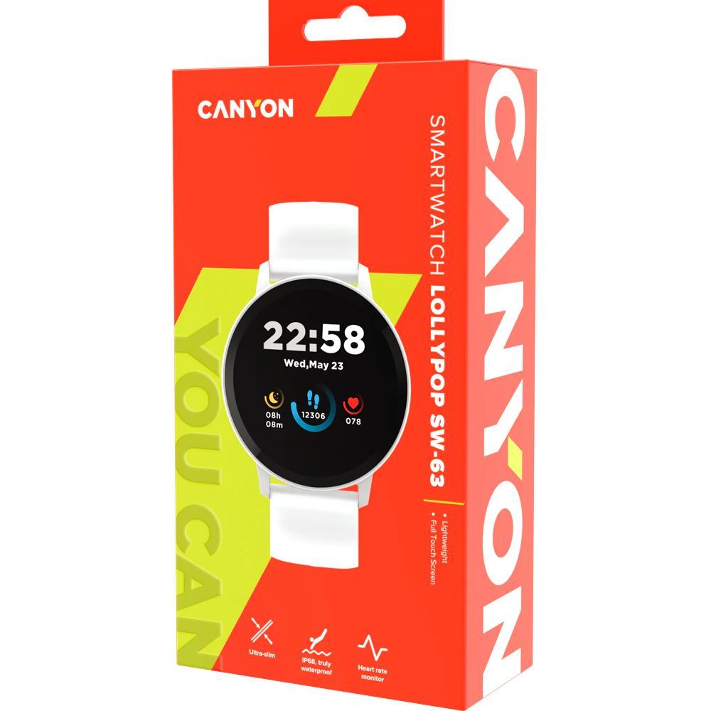 Canyon SW-63 Lollypop SmartWatch White