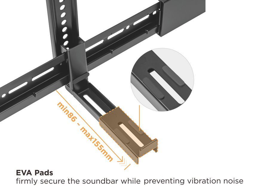 EQuip Universal Soundbar Mount Black