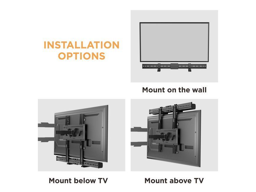 EQuip Universal Soundbar Mount Black