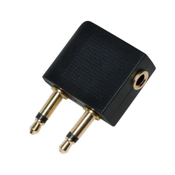 Logilink Audio adapter, 2x 3.5 mm 2-Pin/M to 3.5 mm 3-Pin/F 90° angled Black