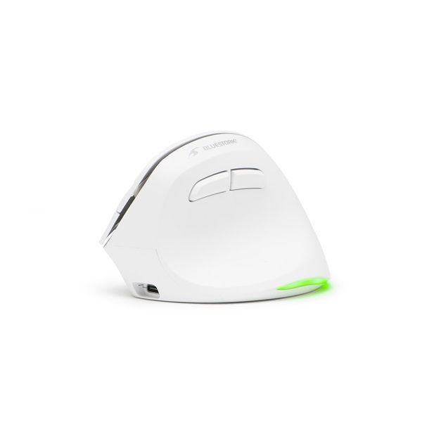 Bluestork M-WL-ERGO-LUMI-W Wireless Mouse White