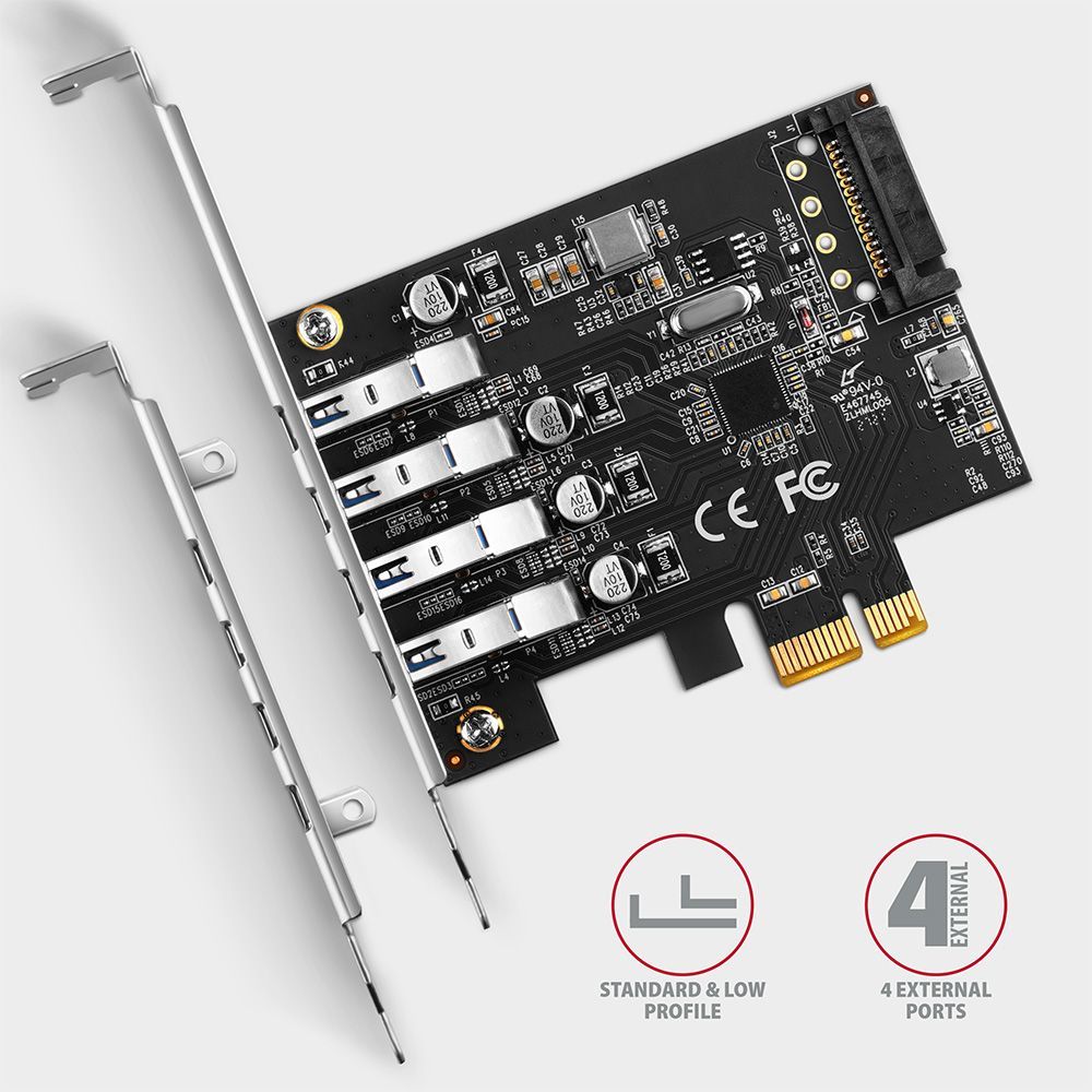 AXAGON PCEU-43RS PCIe Controller 4x SuperSpeed USB