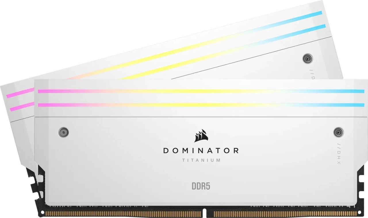 Corsair 64GB DDR5 6000MHz Kit(2x32GB) Dominator Titanium RGB White