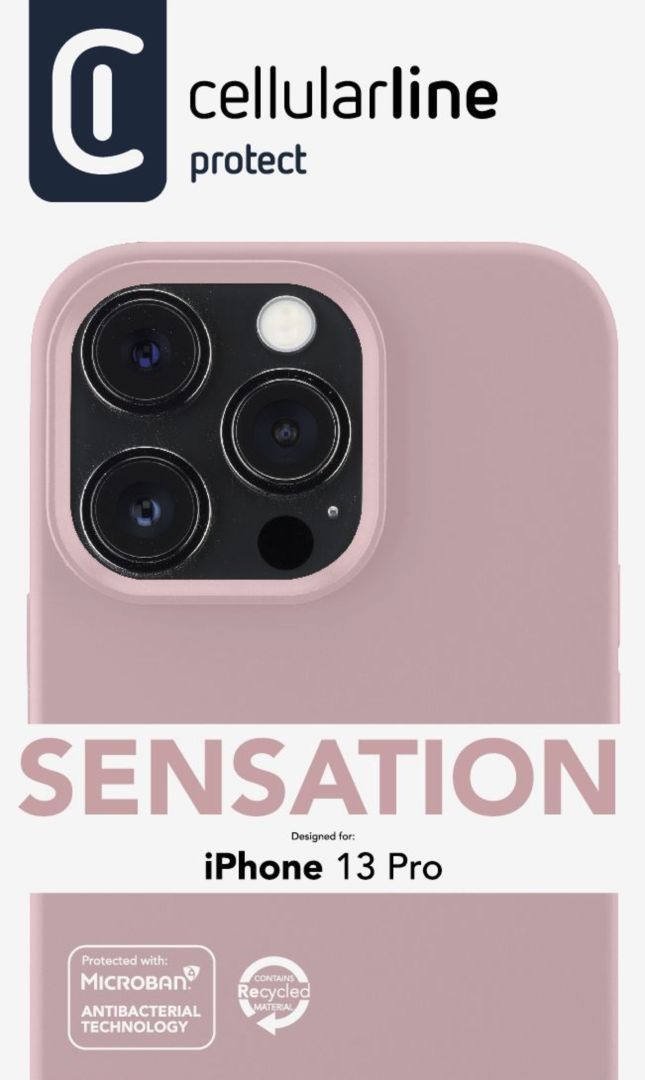 Cellularline Protective silicone cover Sensation for Apple iPhone 13 Pro, old pink