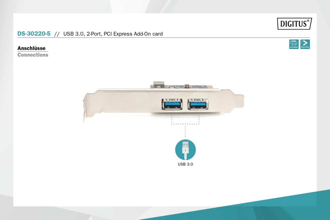 Digitus USB3.0 2-Port PCI Express Add-On card