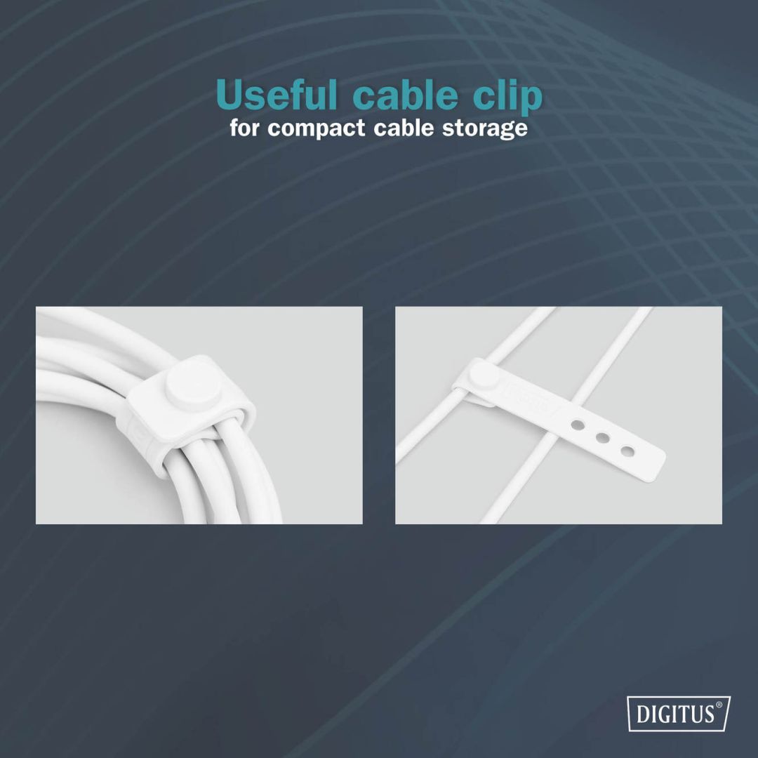 Digitus USB-C Silicone charging cable USB-C to USB-C USB 2.0 60W 2m White