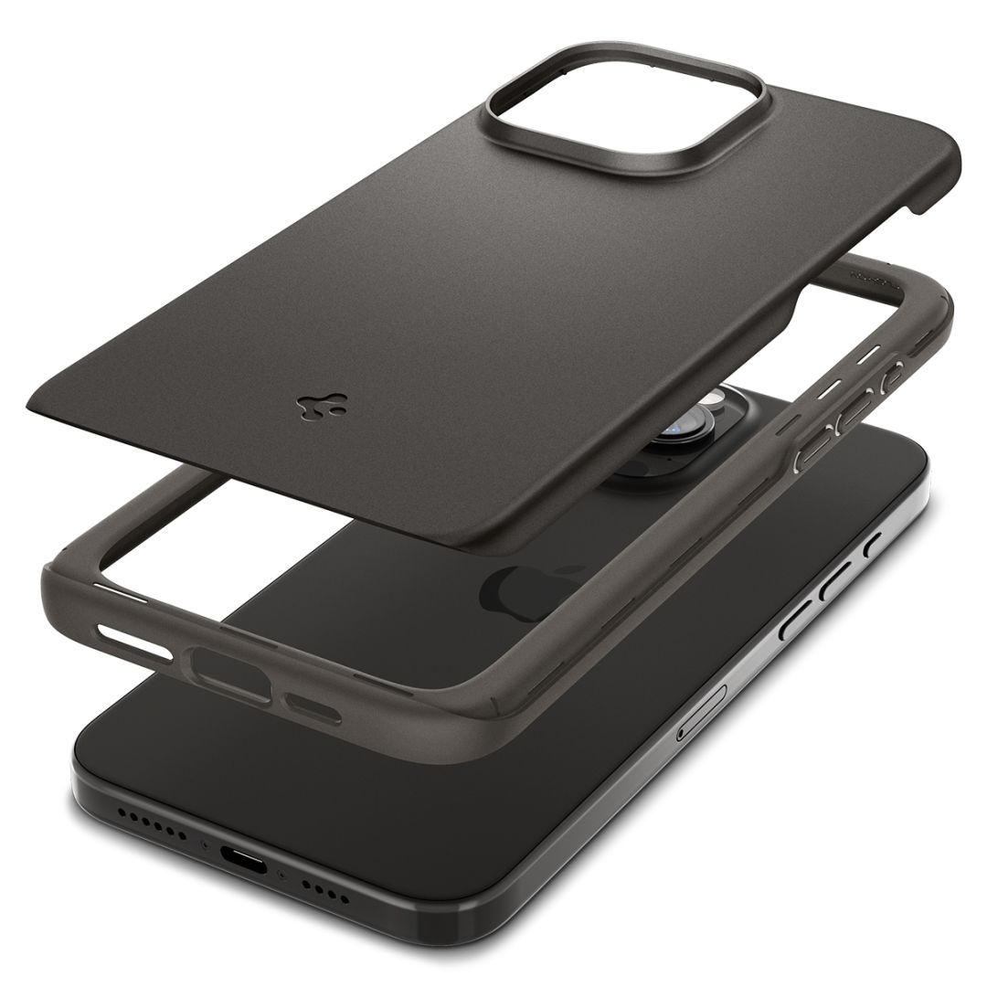 Spigen iPhone 15 Pro Case Thin Fit Gunmetal