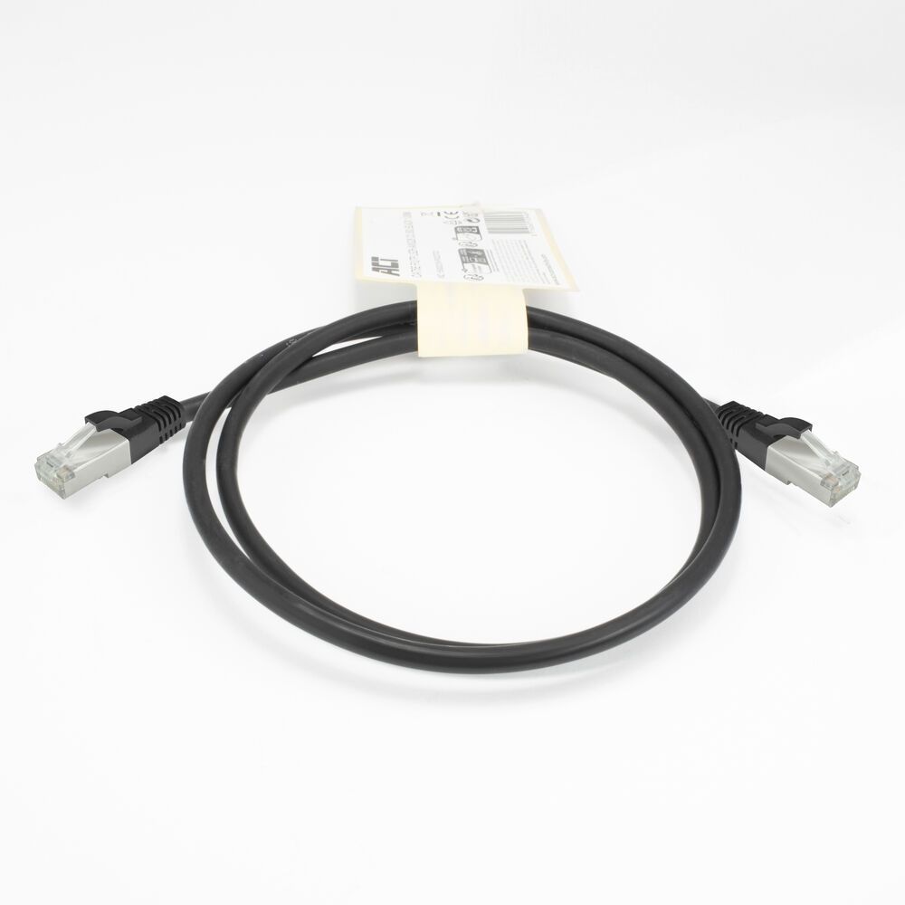 ACT CAT8 U-FTP Patch Cable 0,5m Black