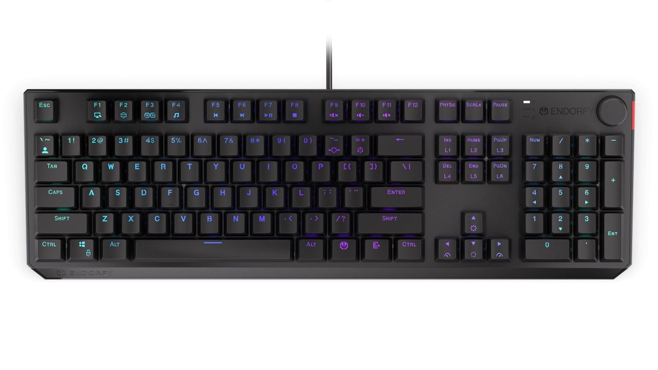 Endorfy Thock Red Switch Mechanical Keyboard Black US