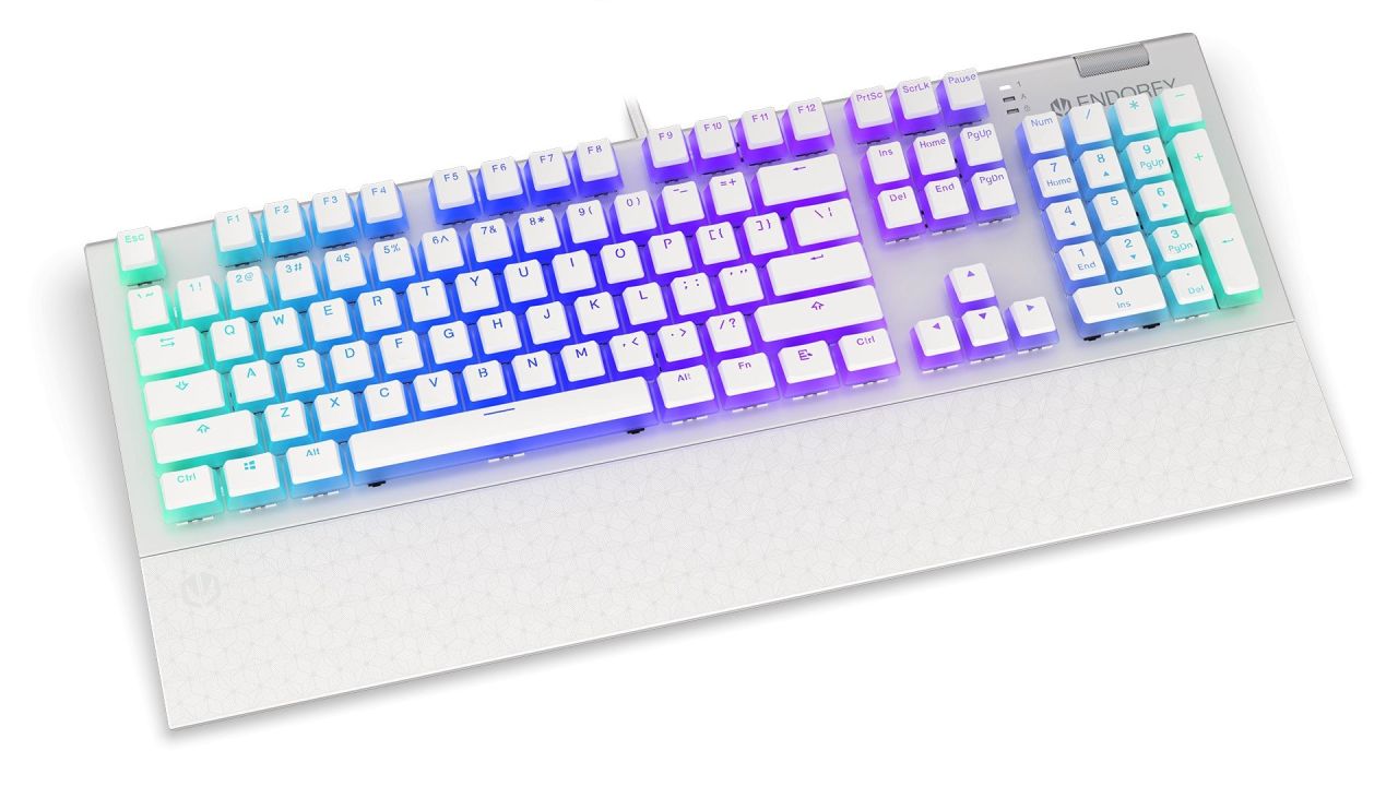 Endorfy Omnis Pudding Brown Switch Mechanical Keyboard Onyx White US