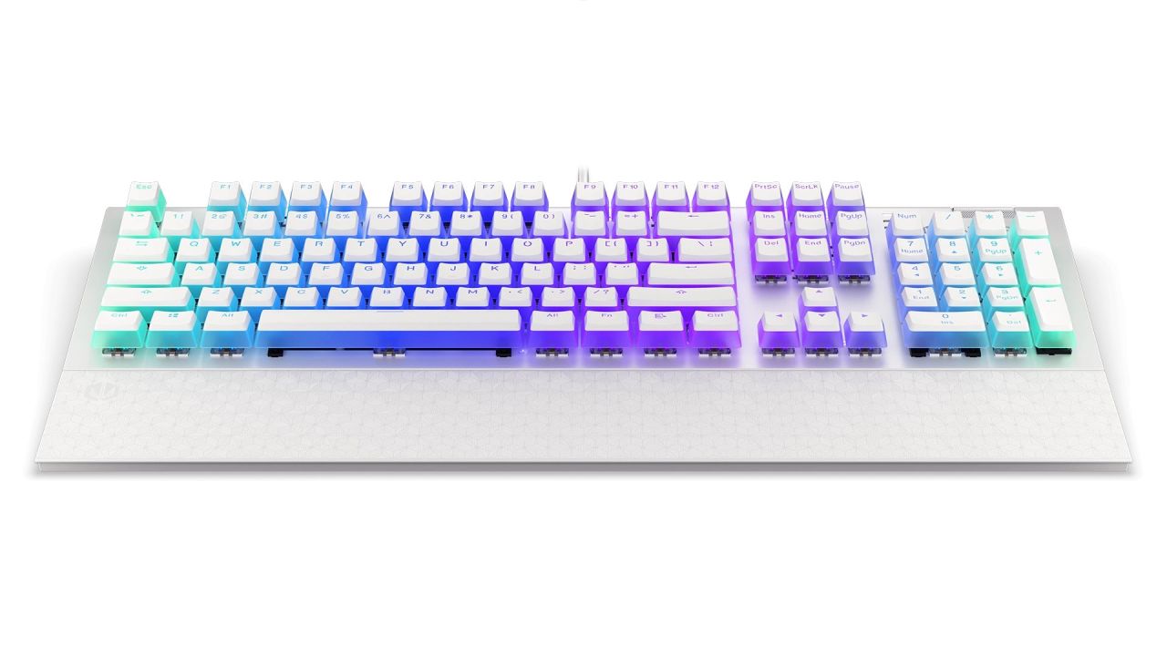 Endorfy Omnis Pudding Brown Switch Mechanical Keyboard Onyx White US