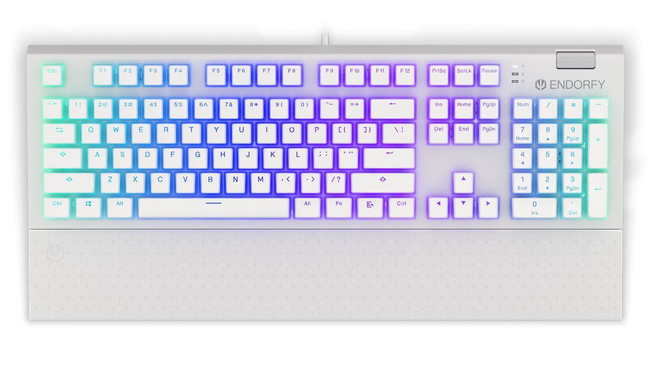 Endorfy Omnis Pudding Brown Switch Mechanical Keyboard Onyx White US