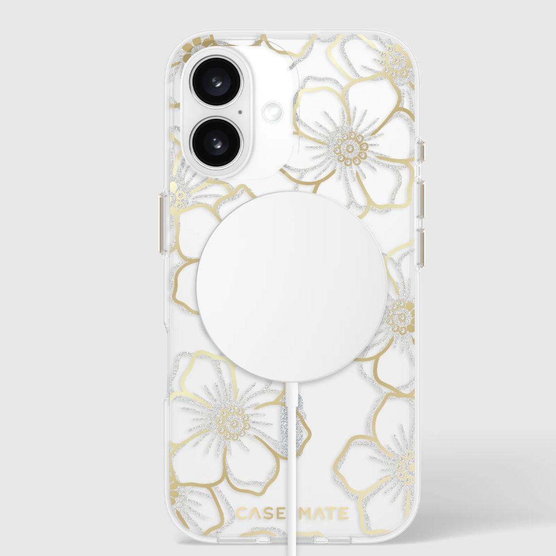 Case-Mate Floral Gems magsafe iPhone 16 Gold