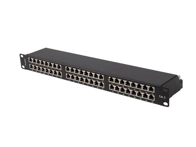 Lanberg 48-port Patch Panel 1U Black