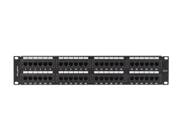 Lanberg 48-port Patch Panel 2U Black