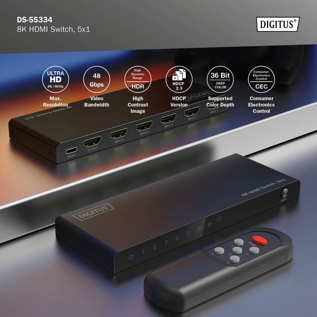 Digitus DS-55334 8K HDMI Switch