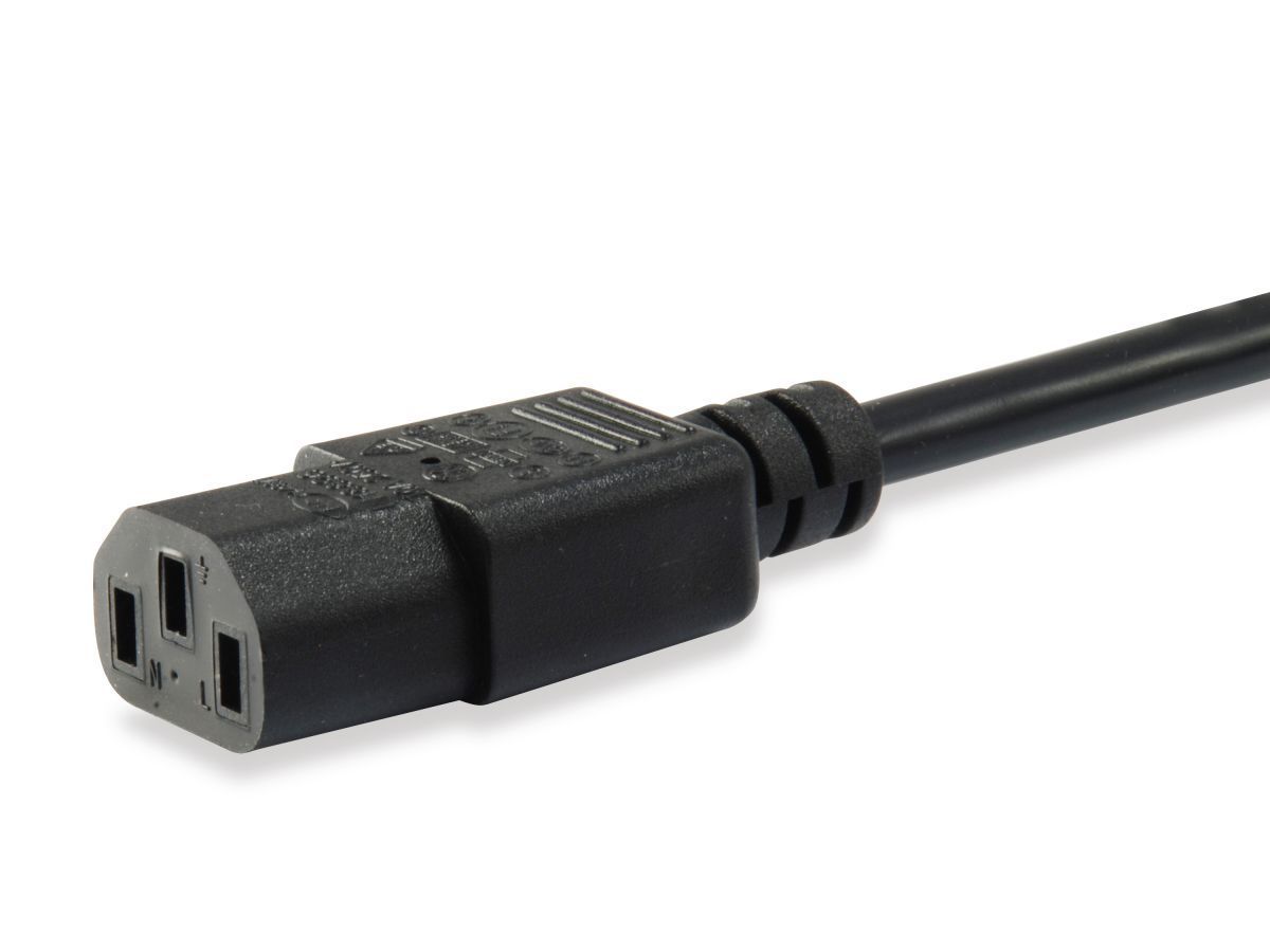 EQuip High Quality Power Cord C13 to Schuko 3m Black