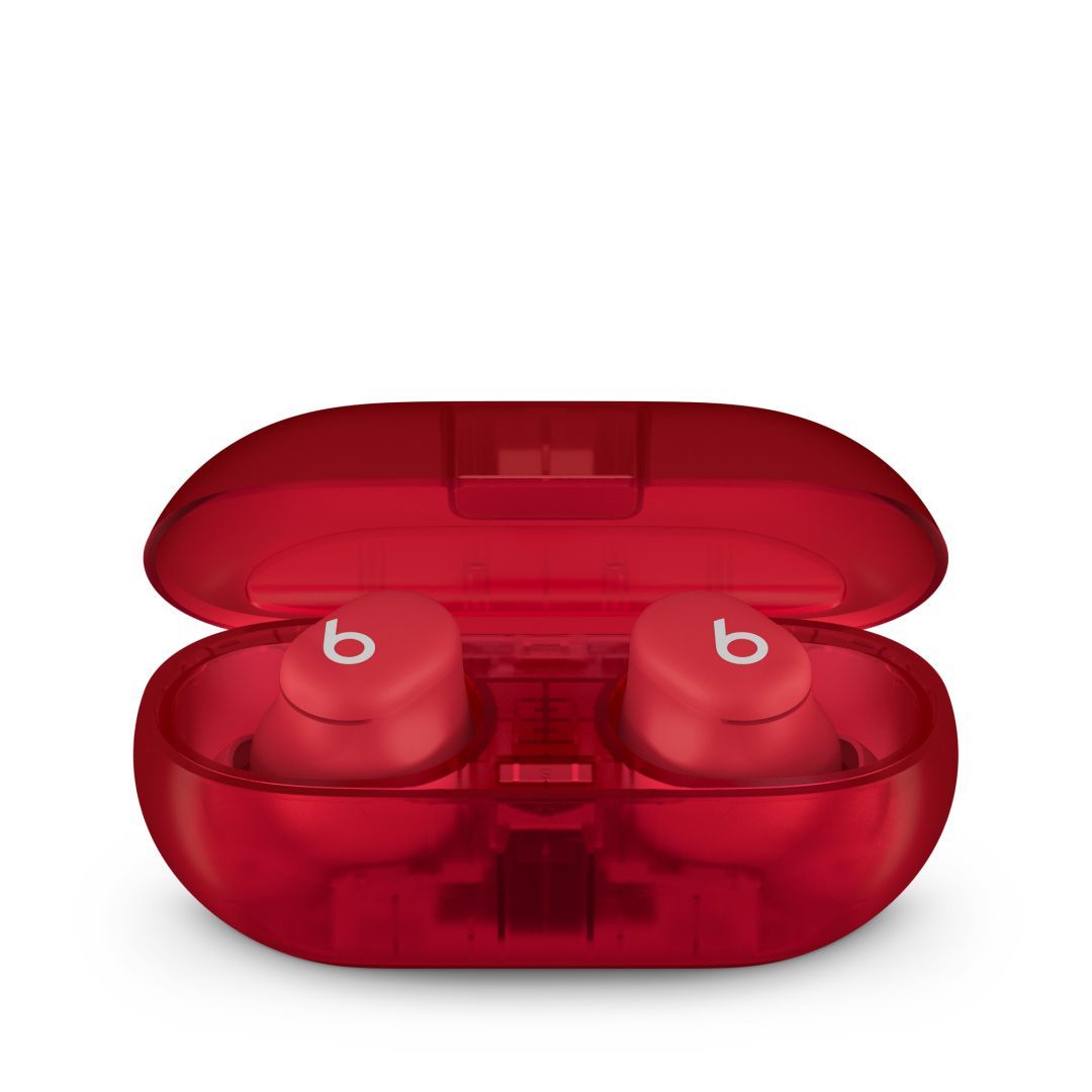 Beats Solo Buds Bluetooth Headset Transparent Red