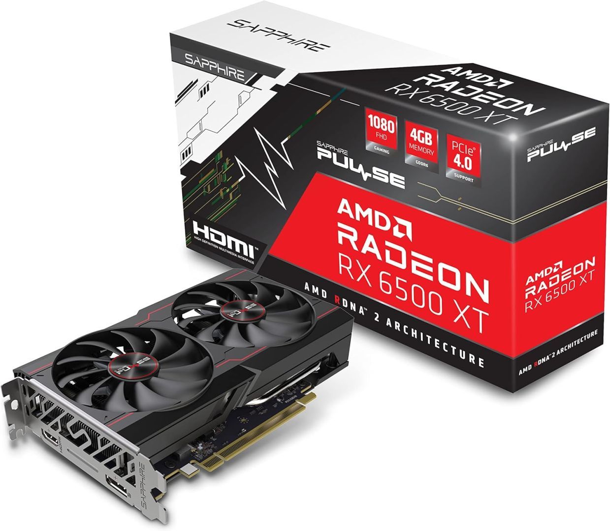 Sapphire Radeon RX6500 XT 4GB DDR6 Pulse Gaming OC