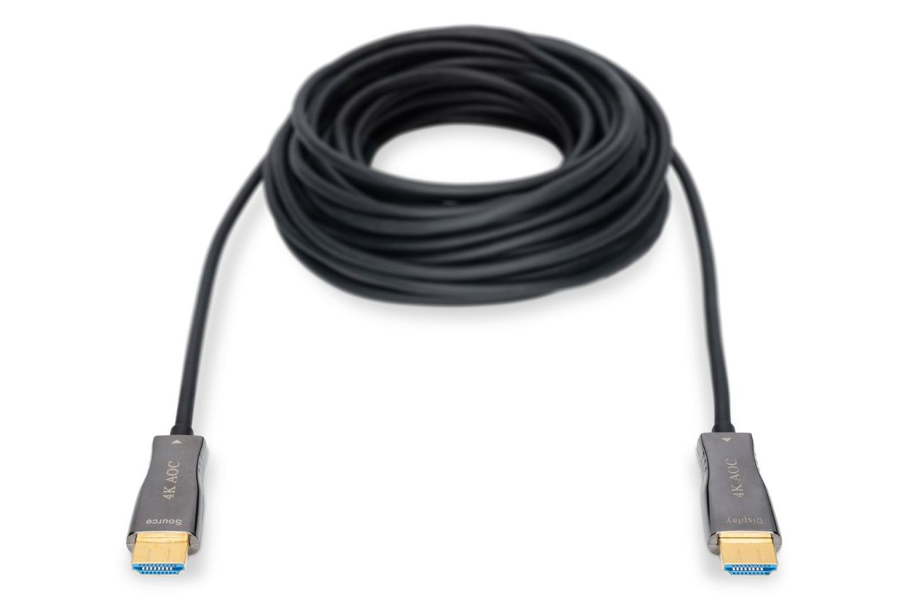 Digitus HDMI AOC Hybrid Fiber Optic Cable UHD 4K 10m Black