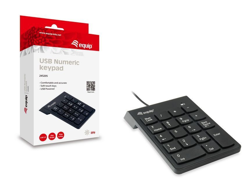 EQuip USB Numeric Keypad Black