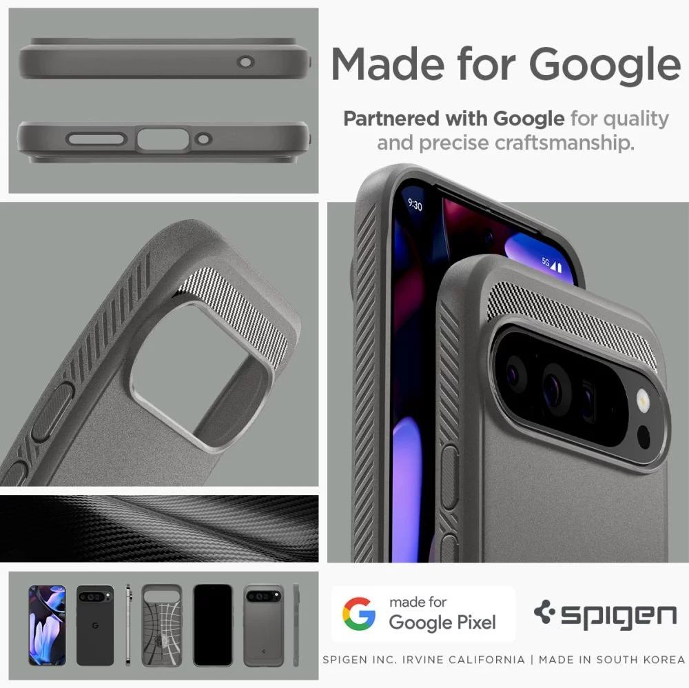 Spigen Rugged Armor Google Pixel 9 Pro XL Marble Grey