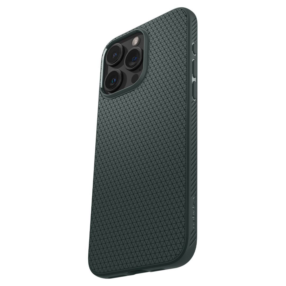 Spigen iPhone 15 Pro Max Case Liquid Air Abyss Green