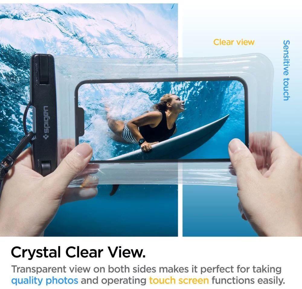 Spigen Aqua Shield WaterProof Floating Case A610 2 Pack Crystal Clear